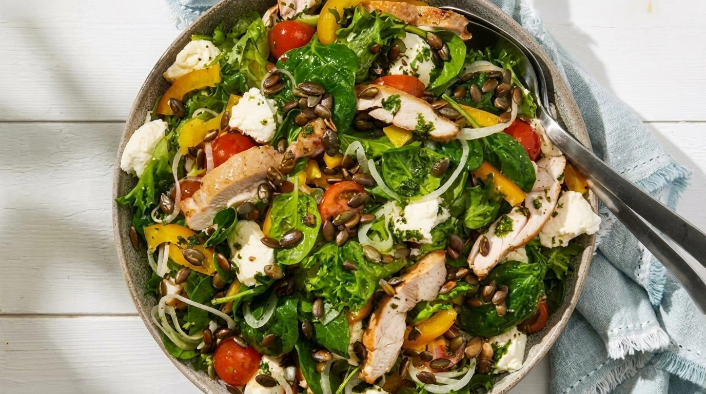 Kycklingsallad med mozzarella